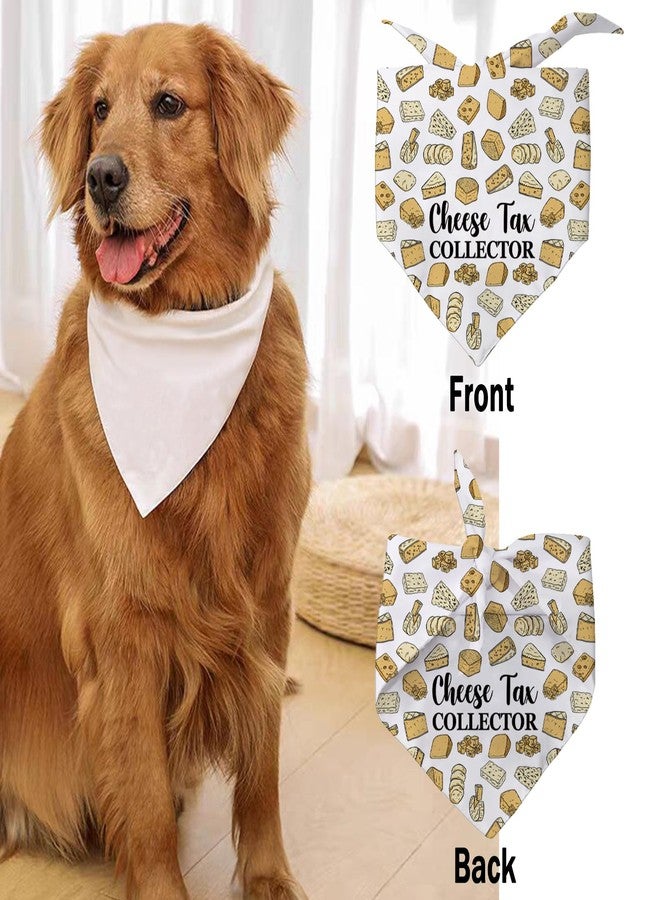 G2TUP Dog & Cat Owners Gift Cheese Tax Collector Bandana Pet Scarf Dog Lover Doggy Mom Gift Cheesy Patterns for Pet Foodies (Cheese Tax Collector DB) - Image 2